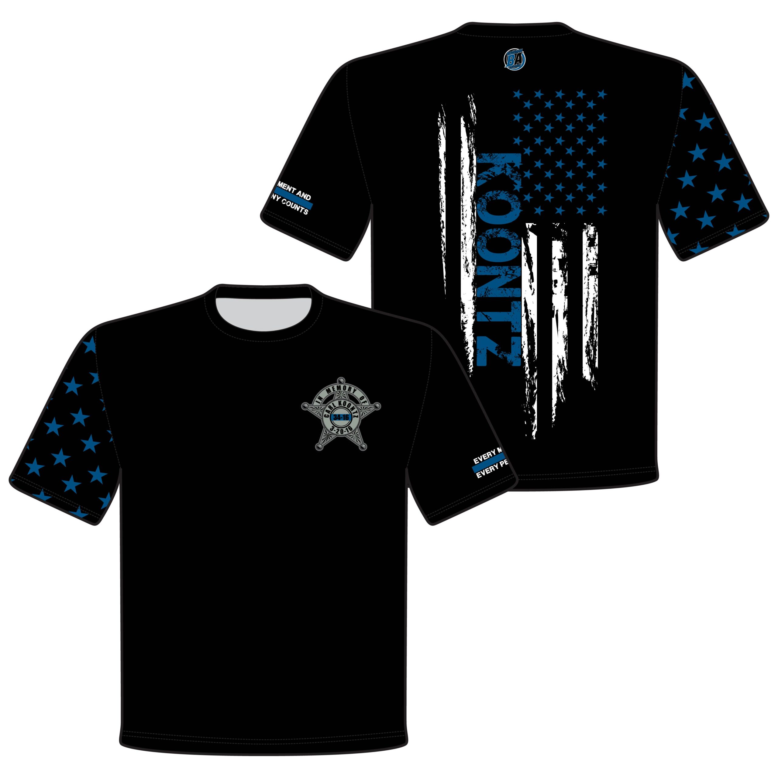 Deputy Koontz Memorial Full Sublimation Adult Performance Tee