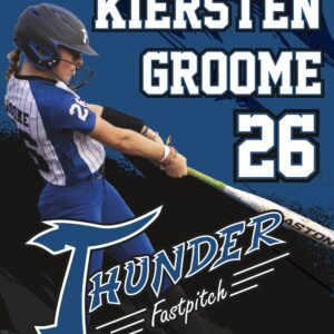 Thunder Fastpitch - Sublimated Picture Microfiber Fleece Blanket - 50"W x 60"L